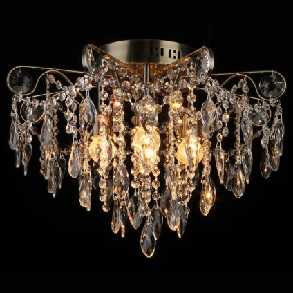 Люстра E1660/4 FGD золото/хрусталь 4х40W E27 d500 h350, QH19